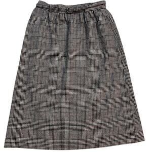 VTG Pendleton Wool Skirt Size 10 Pencil Plaid Belted Preppy Academia Heritage